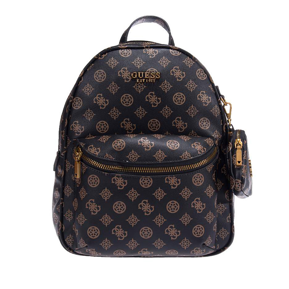 GUESS HOUSE PARTY HWPB8686330 LARGE BACKPACK BROWN | Topshoes.gr